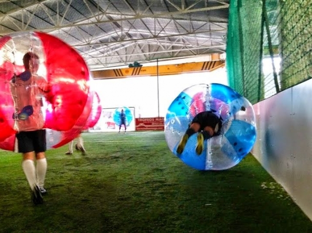  Zorbing soccer match